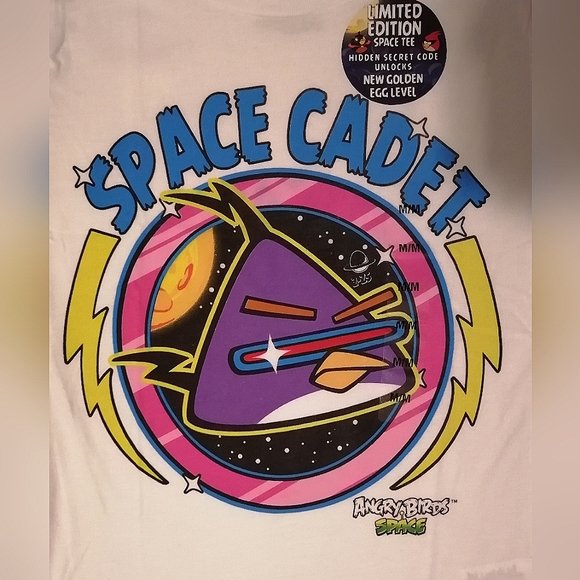 🔥SALE🔥Angry Birds Space Cadet Girls T-shirt NWT Sz S (7-8), M (10-12),L(14-16) - Picture 2 of 5